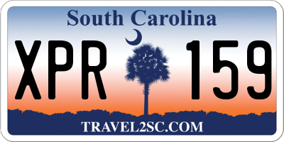 SC license plate XPR159