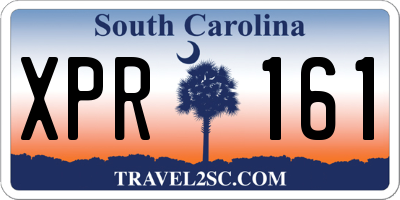 SC license plate XPR161