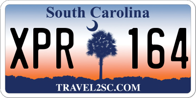 SC license plate XPR164