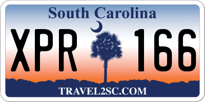 SC license plate XPR166