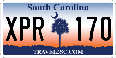 SC license plate XPR170