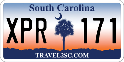SC license plate XPR171