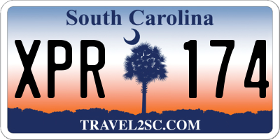 SC license plate XPR174
