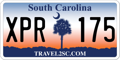SC license plate XPR175