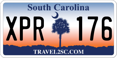 SC license plate XPR176