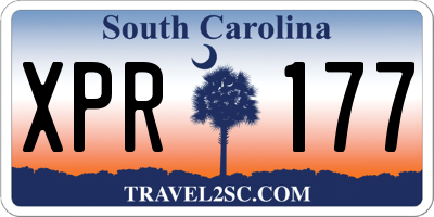 SC license plate XPR177