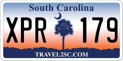 SC license plate XPR179