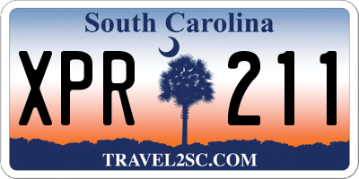 SC license plate XPR211