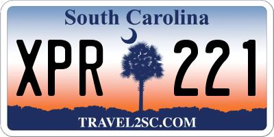 SC license plate XPR221