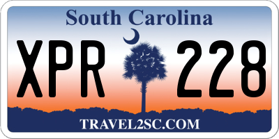SC license plate XPR228