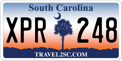 SC license plate XPR248