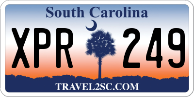 SC license plate XPR249