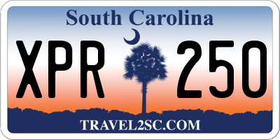 SC license plate XPR250