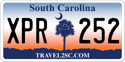 SC license plate XPR252