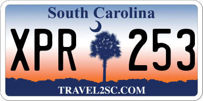 SC license plate XPR253