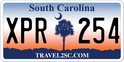 SC license plate XPR254