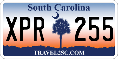 SC license plate XPR255
