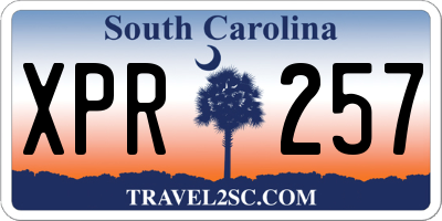 SC license plate XPR257