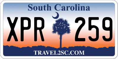 SC license plate XPR259
