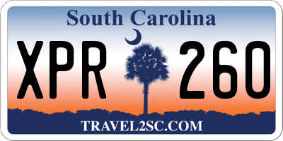 SC license plate XPR260