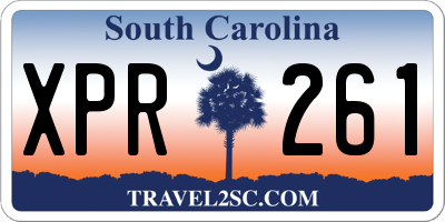 SC license plate XPR261