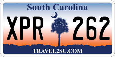 SC license plate XPR262