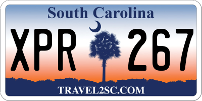 SC license plate XPR267
