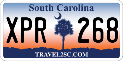 SC license plate XPR268