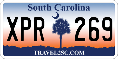 SC license plate XPR269
