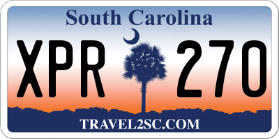 SC license plate XPR270