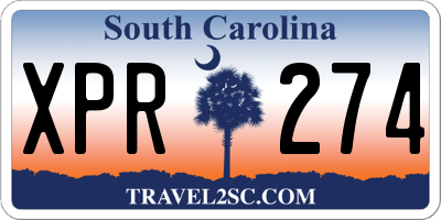 SC license plate XPR274