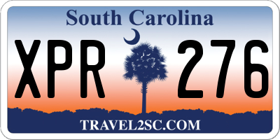 SC license plate XPR276