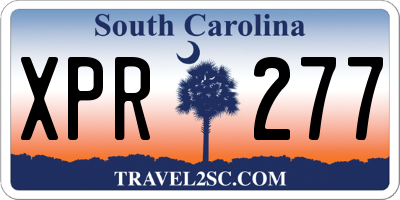 SC license plate XPR277