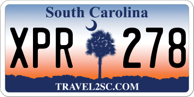 SC license plate XPR278