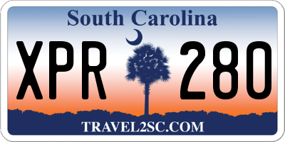 SC license plate XPR280