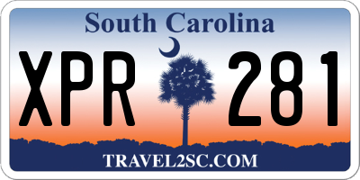 SC license plate XPR281