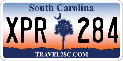 SC license plate XPR284