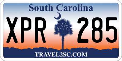 SC license plate XPR285