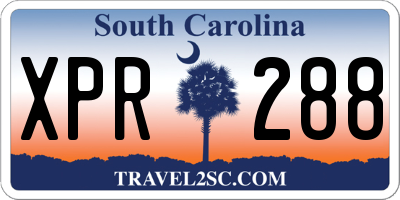 SC license plate XPR288