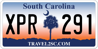 SC license plate XPR291