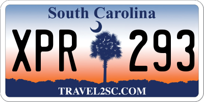 SC license plate XPR293