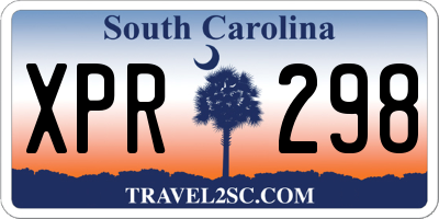 SC license plate XPR298