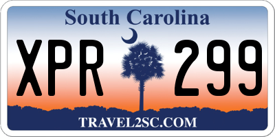 SC license plate XPR299