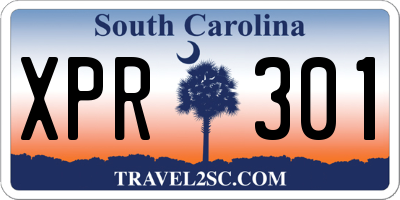 SC license plate XPR301