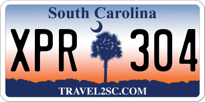 SC license plate XPR304