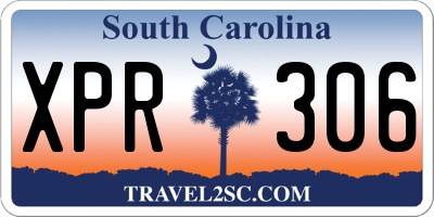 SC license plate XPR306