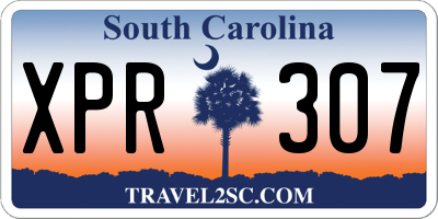 SC license plate XPR307
