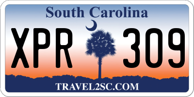 SC license plate XPR309