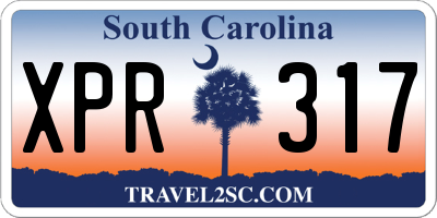 SC license plate XPR317