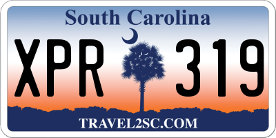 SC license plate XPR319